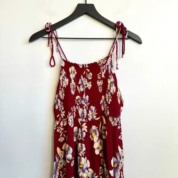 Free People Intimately Garden Party Raspberry Floral Print Maxi Dress - Picture 4 of 12
